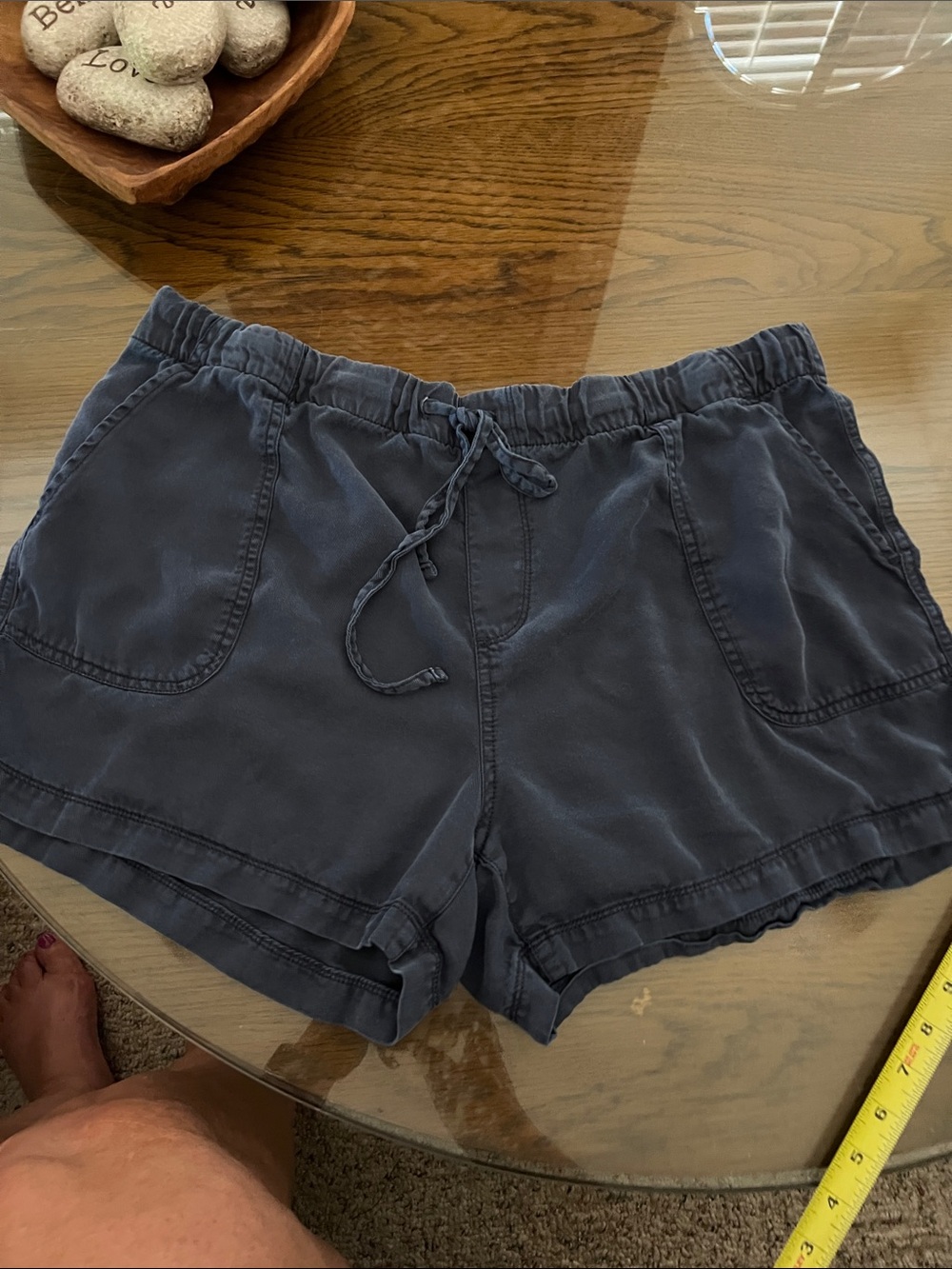 GAP Women's Navy Drawstring Cotton Shorts